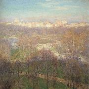 Metcalf, Willard Leroy Early Spring Afternoon-Central Park oil painting